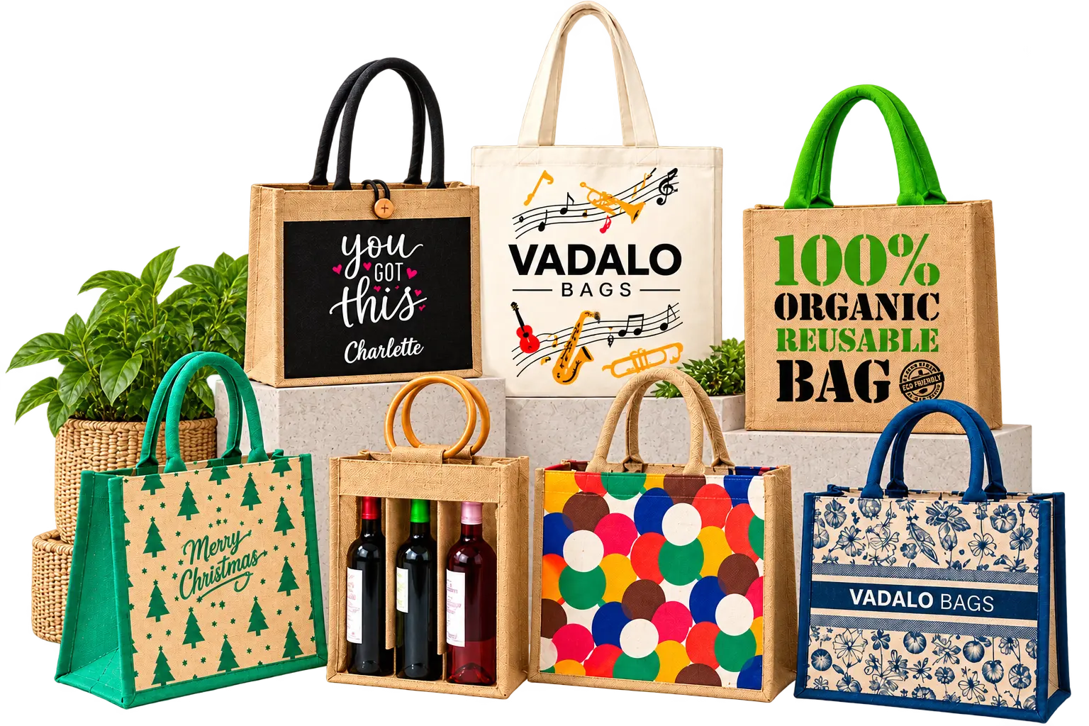 Vadalo Ventures Jute Cotton Canvas Bags Manufacturer India 2025 — Custom Printed Eco-Friendly Bags