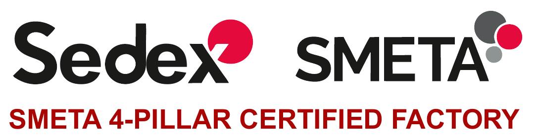 Sedex SMETA 4-Pillar Certified Factory