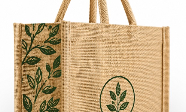 Gusset bags jute