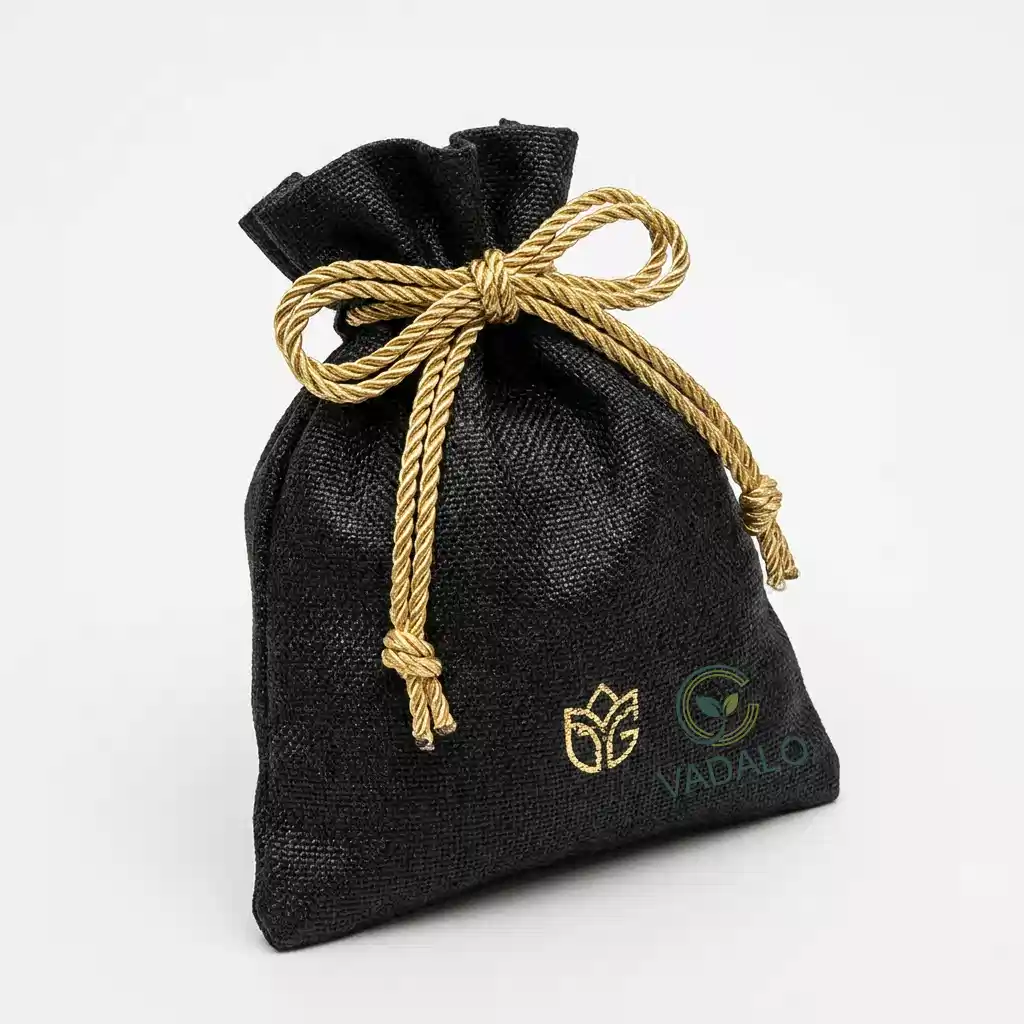 Jute Drawstring Bags manufacturer India — Vadalo Ventures Kolkata