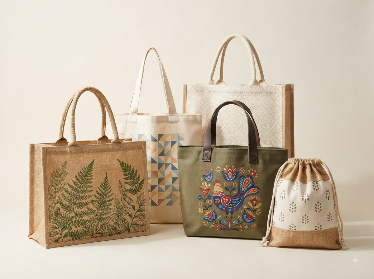 Printed canvas tote bags turtle design India — Vadalo Ventures